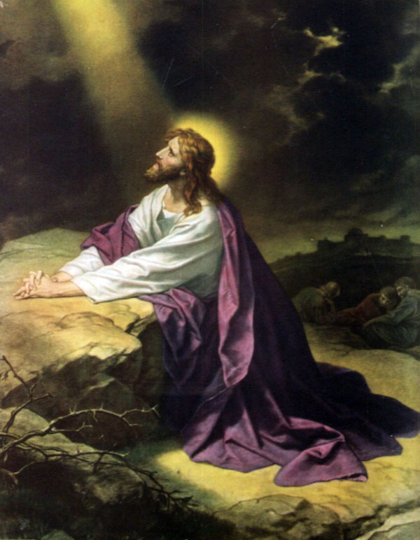 Иисус молится ночью